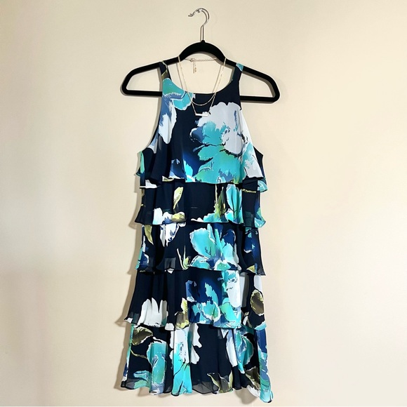 S.L. Fashions Dresses Sl Fashions Ruffled Tiered Sleeveless Dress